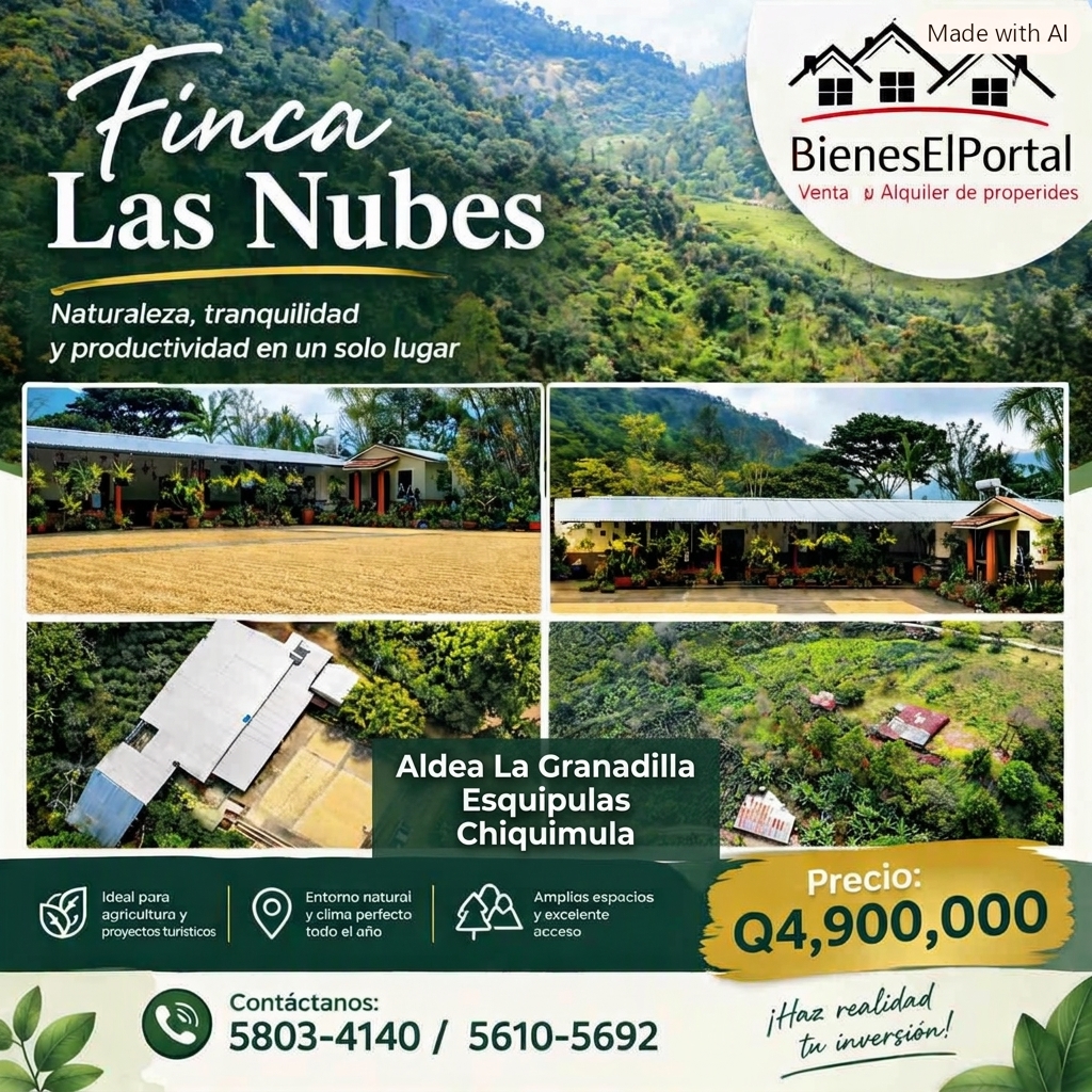 Finca en venta en Esquipulas, Chiquimula